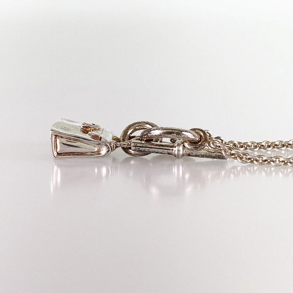 HERMES Amulettes Kelly Silver Necklace - Picture 11 of 13